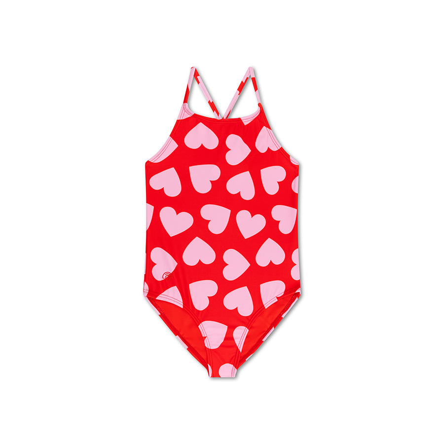 Hearts | Red Girls Swimsuits