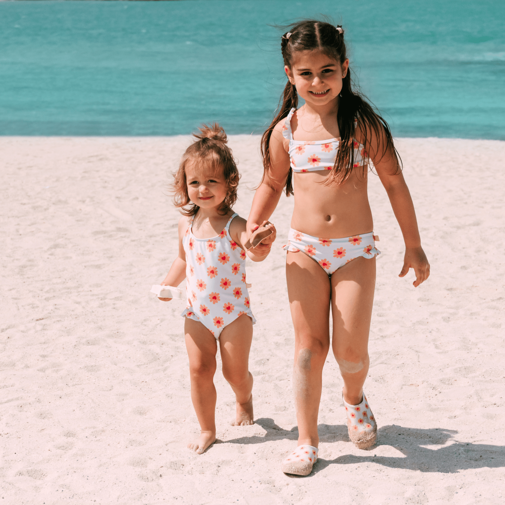 Floral Love | Meerkleurig Meisjes UV Bikini