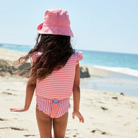 Daisy Flower | Red/White Striped Swim Vest 1-2 years