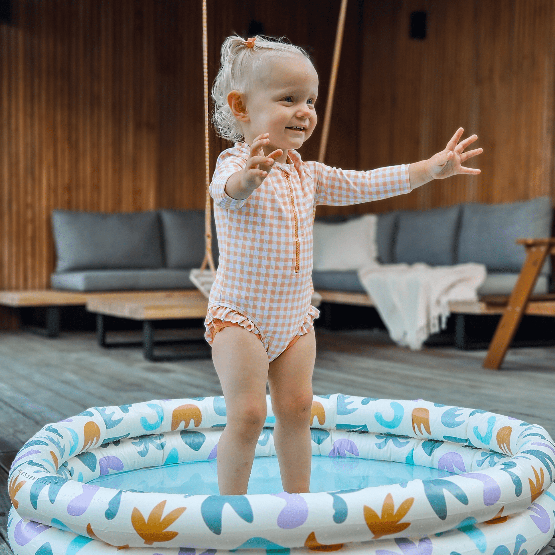Piscina per bambini astratta e multicolore Ø 100 cm