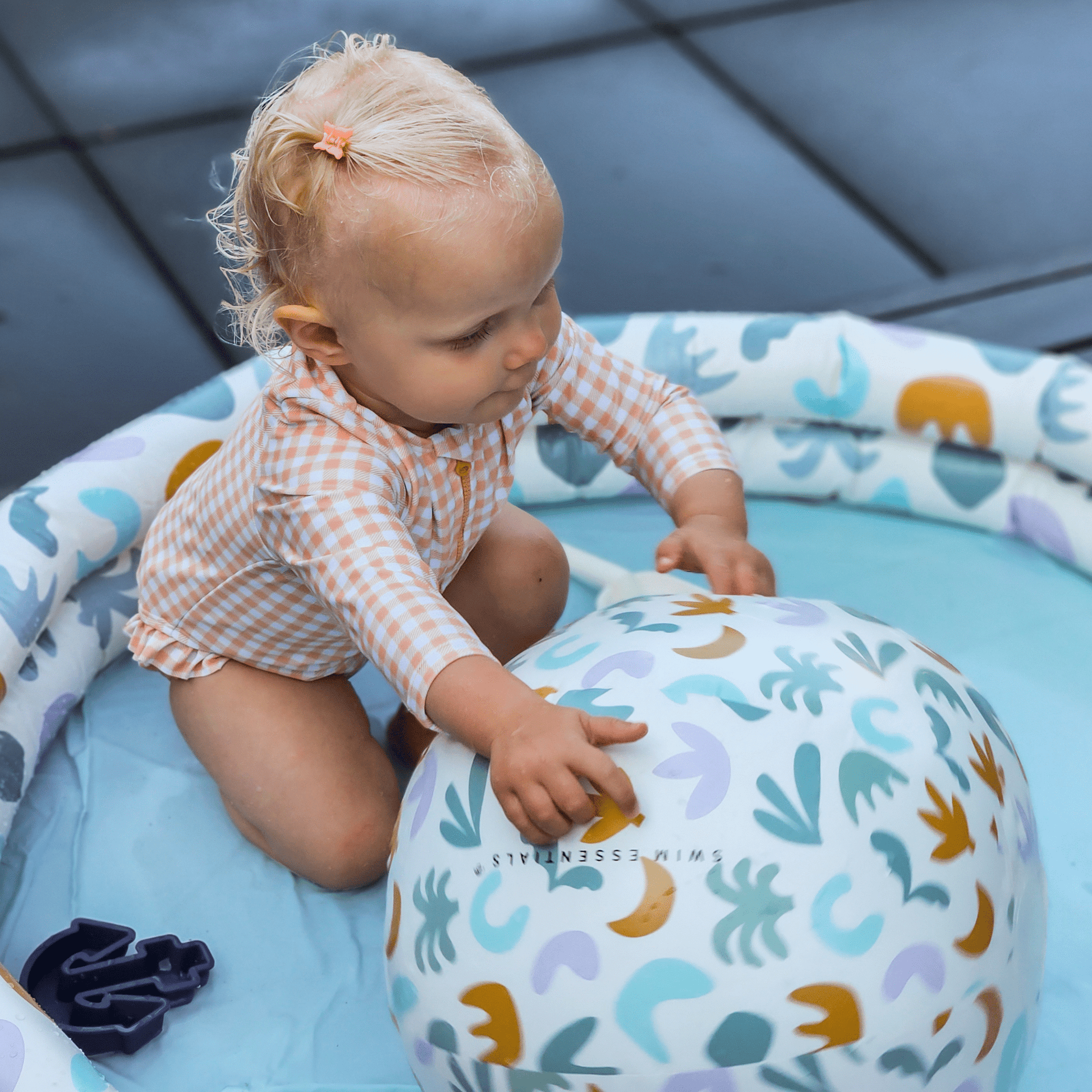 Piscina per bambini astratta e multicolore Ø 100 cm