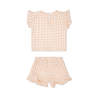 swim-essentials-sunset-grid-orange-white-girls-beachwear-set-muslin-wholesale-2