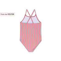 Boldlines | Costume da bagno UV da ragazza a righe bianche e rosse