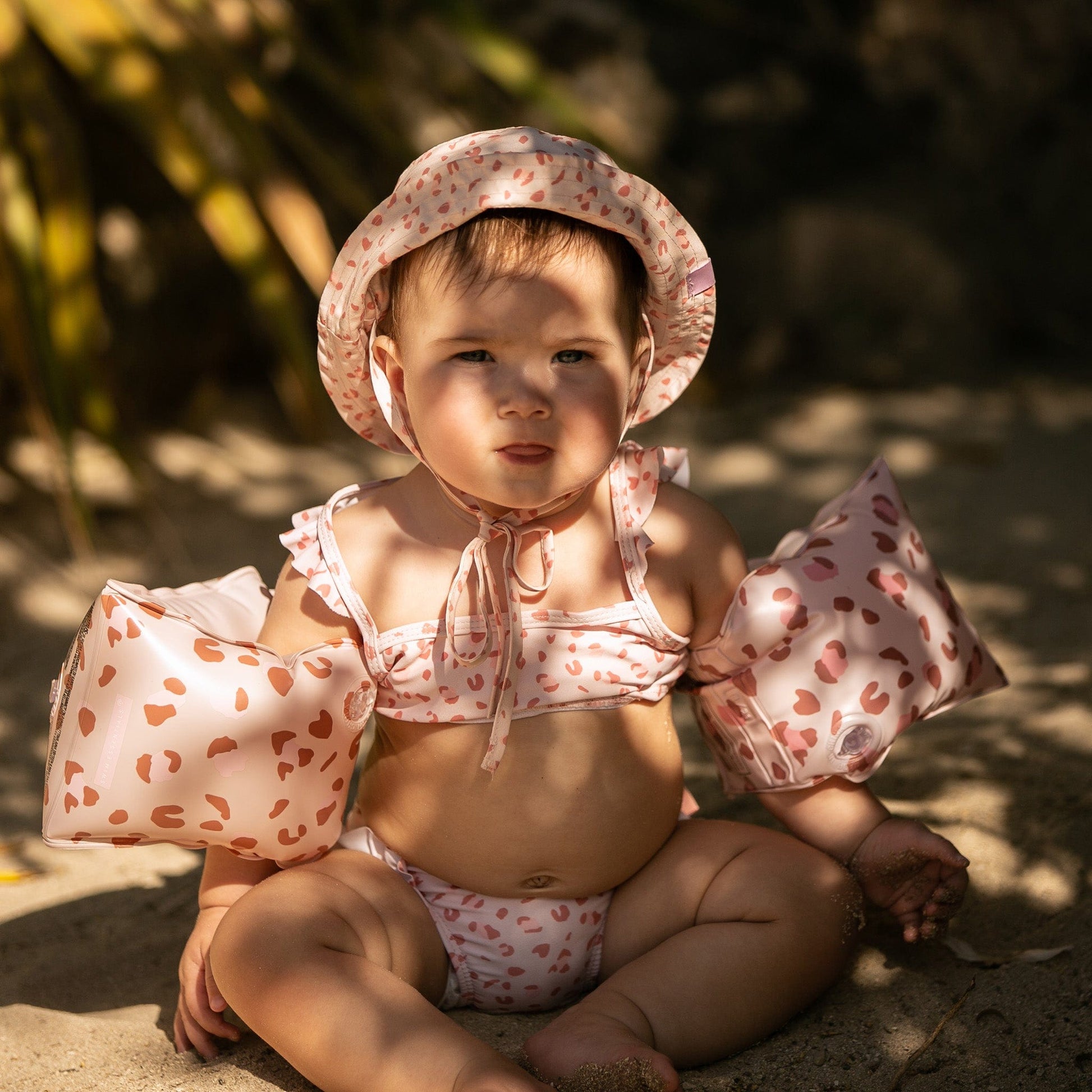 Leopard | Old Pink Girls Beachwear UV Bikini