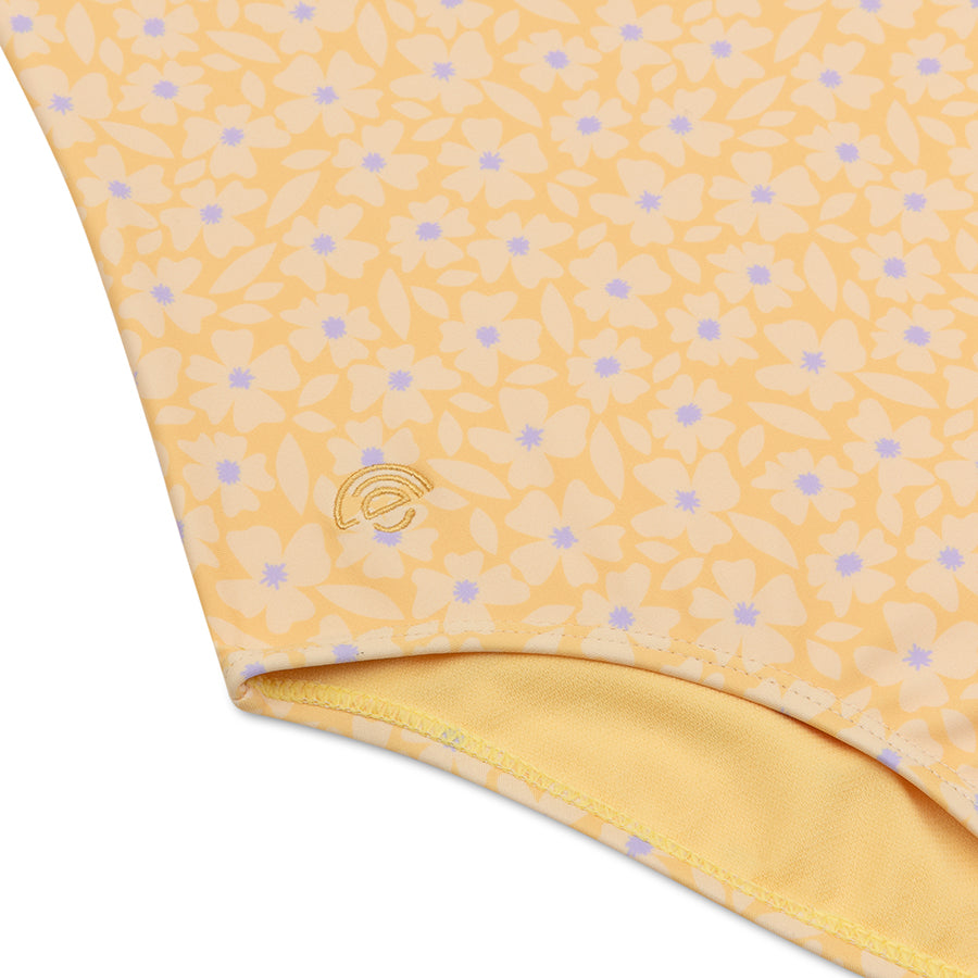 Costume da bagno UV per ragazze giallo Florish