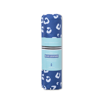 SE Microvezel Handdoek Blauw Panterprint 135 x 65 cm