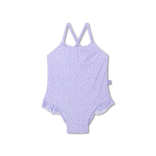 SE UV Girls Swimsuit Lilac Panther Print