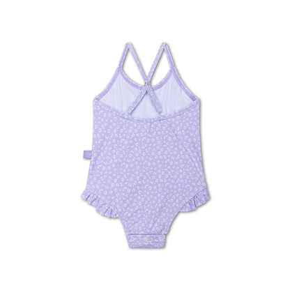 SE UV Girls Swimsuit Lilac Panther Print
