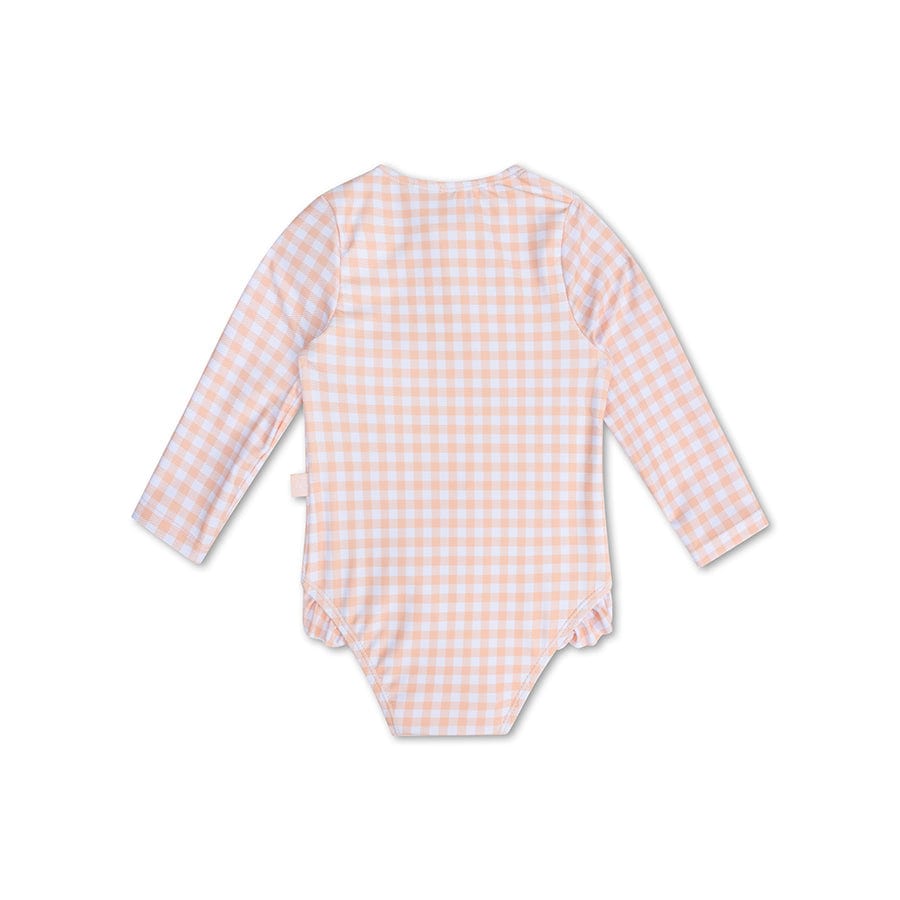 swim-essentials-wholesale-sunset-grid-orange-white-long-sleeve-uv-swimsuit-girls-2