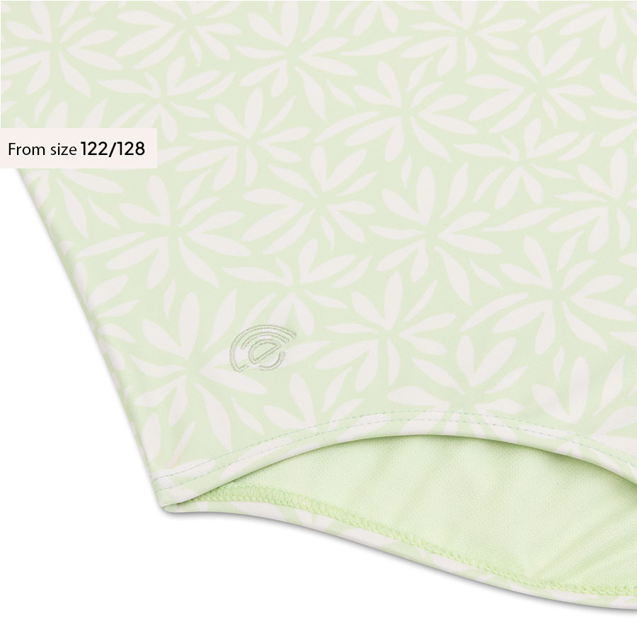 Matcha | Green Girls Swimsuit with Long Sleeves