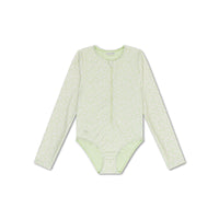 Matcha | Green Girls Swimsuit with Long Sleeves