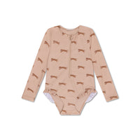 Roamer | Beige Meisjes UV Badpak met lange mouwen