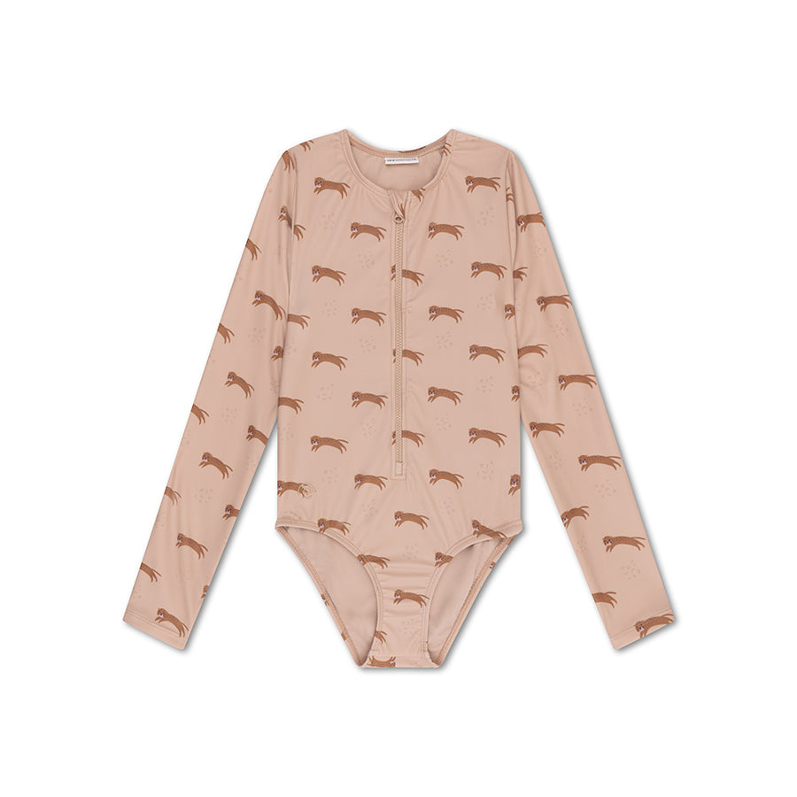 Roamer | Beige Meisjes UV Badpak met lange mouwen