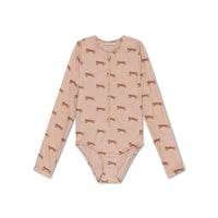 Roamer | Beige Meisjes UV Badpak met lange mouwen