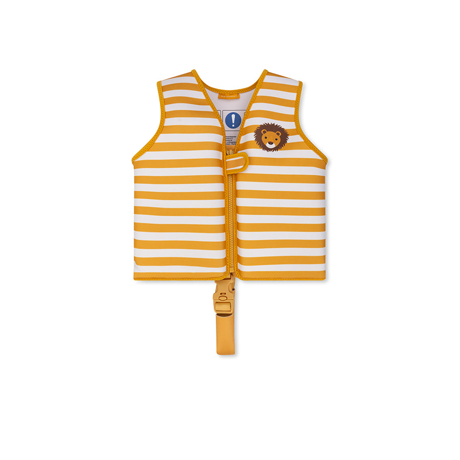 swim-essentials-yellow-white-stripes-lion-swim-vest-wholesale-1