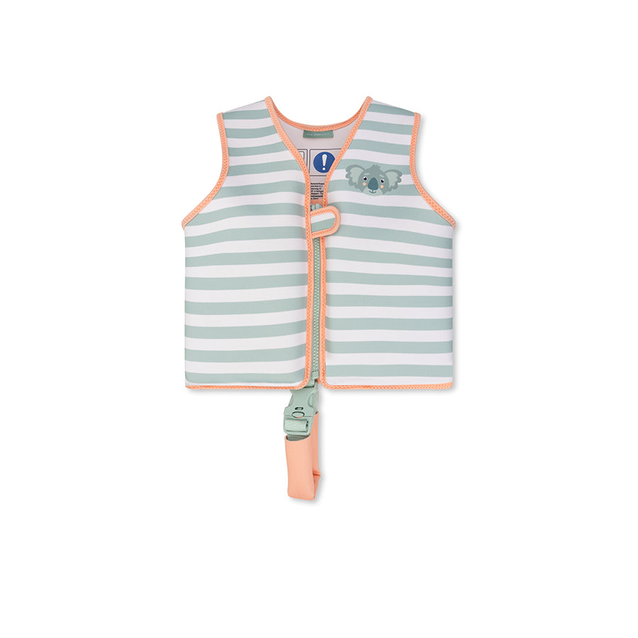 swim-essentials-green-white-koala-swim-vest-wholesale-1