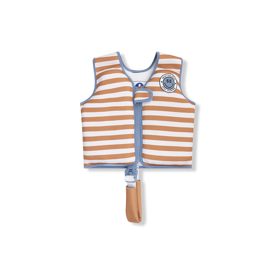 swim-essentials-brown-white-stripes-swim-vest-wholesale-1
