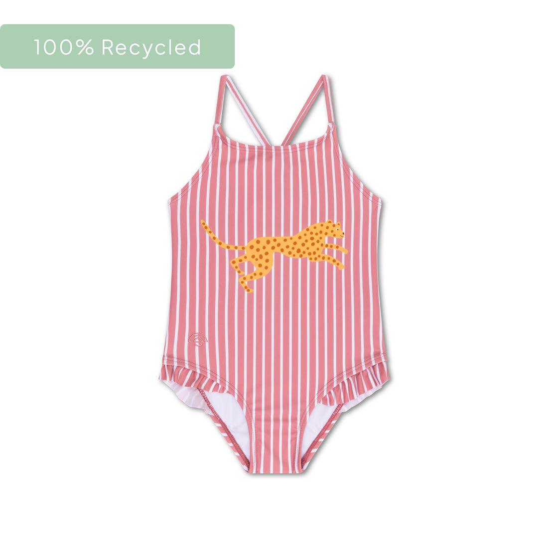 Boldlines | Costume da bagno UV da ragazza a righe bianche e rosse