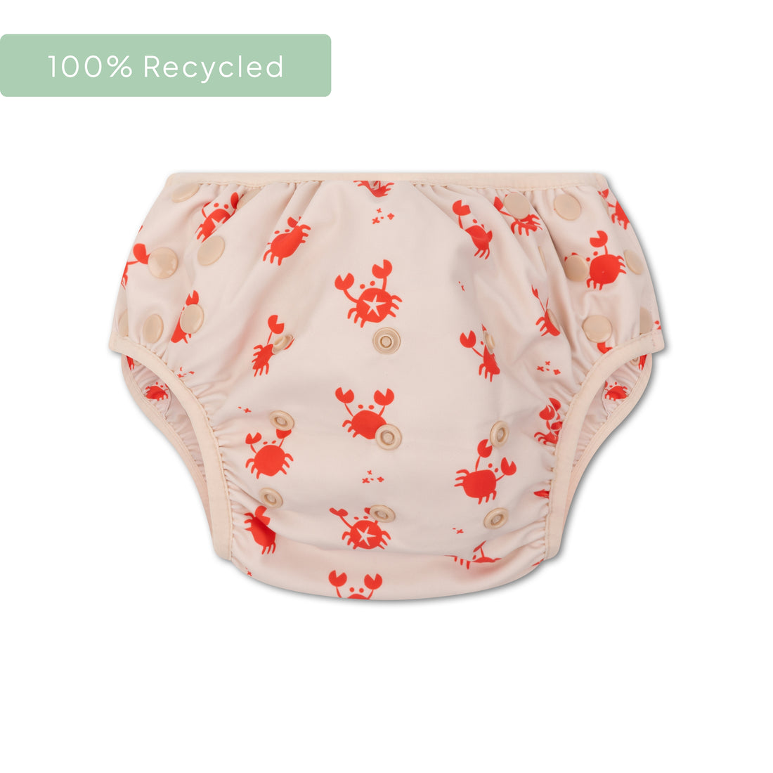 Oh Crab | Rood/Beige Wasbare Zwemluier