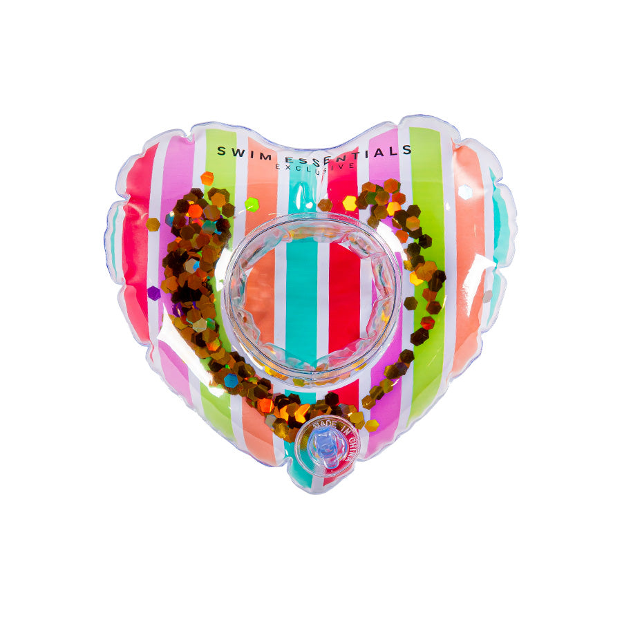 SE Inflatable Cup Holder Rainbow Heart