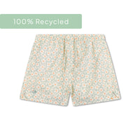 Pantaloncini da bagno UV per ragazze verdi e a fiori
