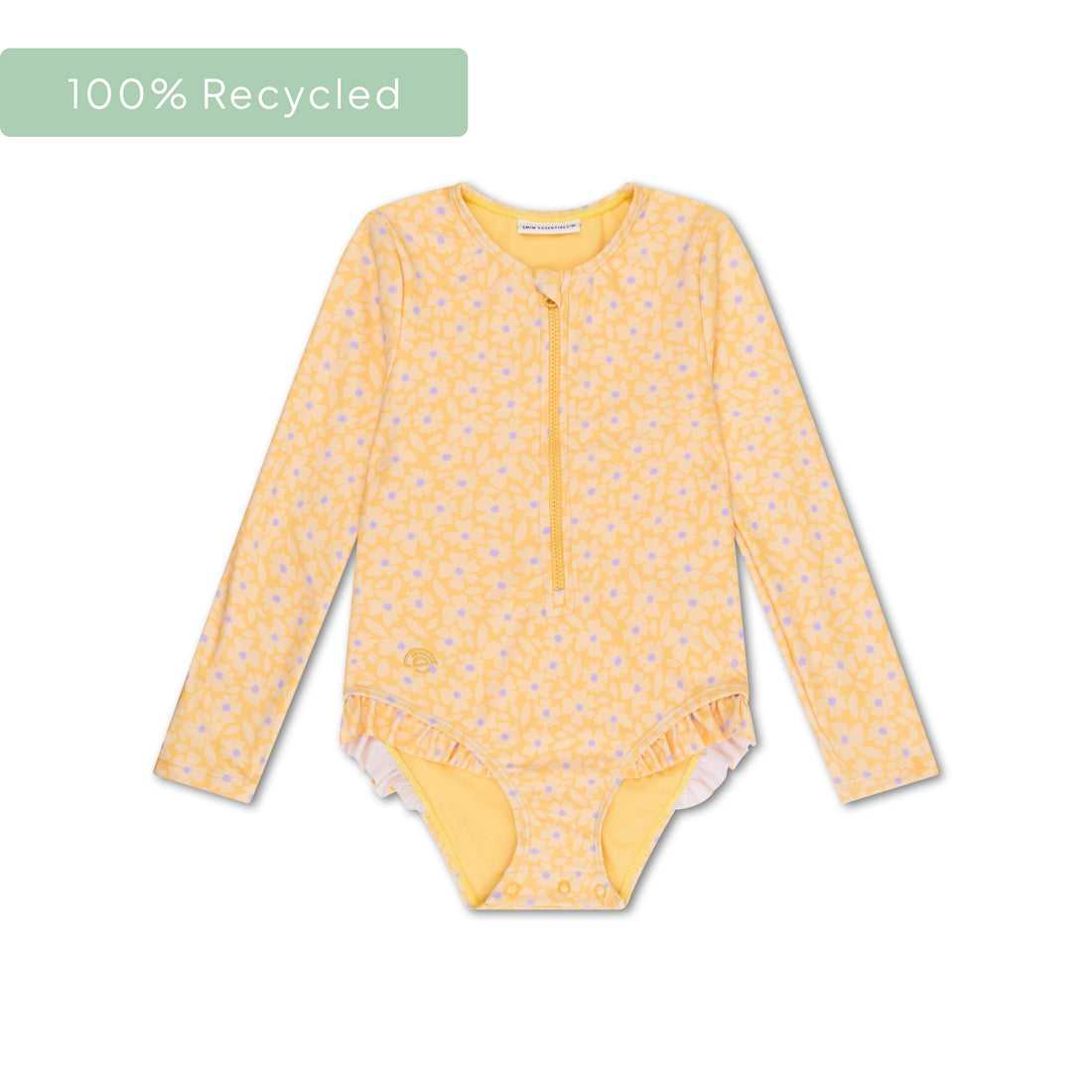 Florish | Giallo Costume da bagno UV a maniche lunghe da bambina