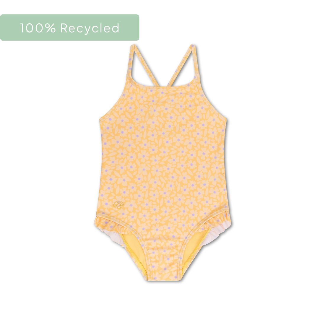 Costume da bagno UV per ragazze giallo Florish