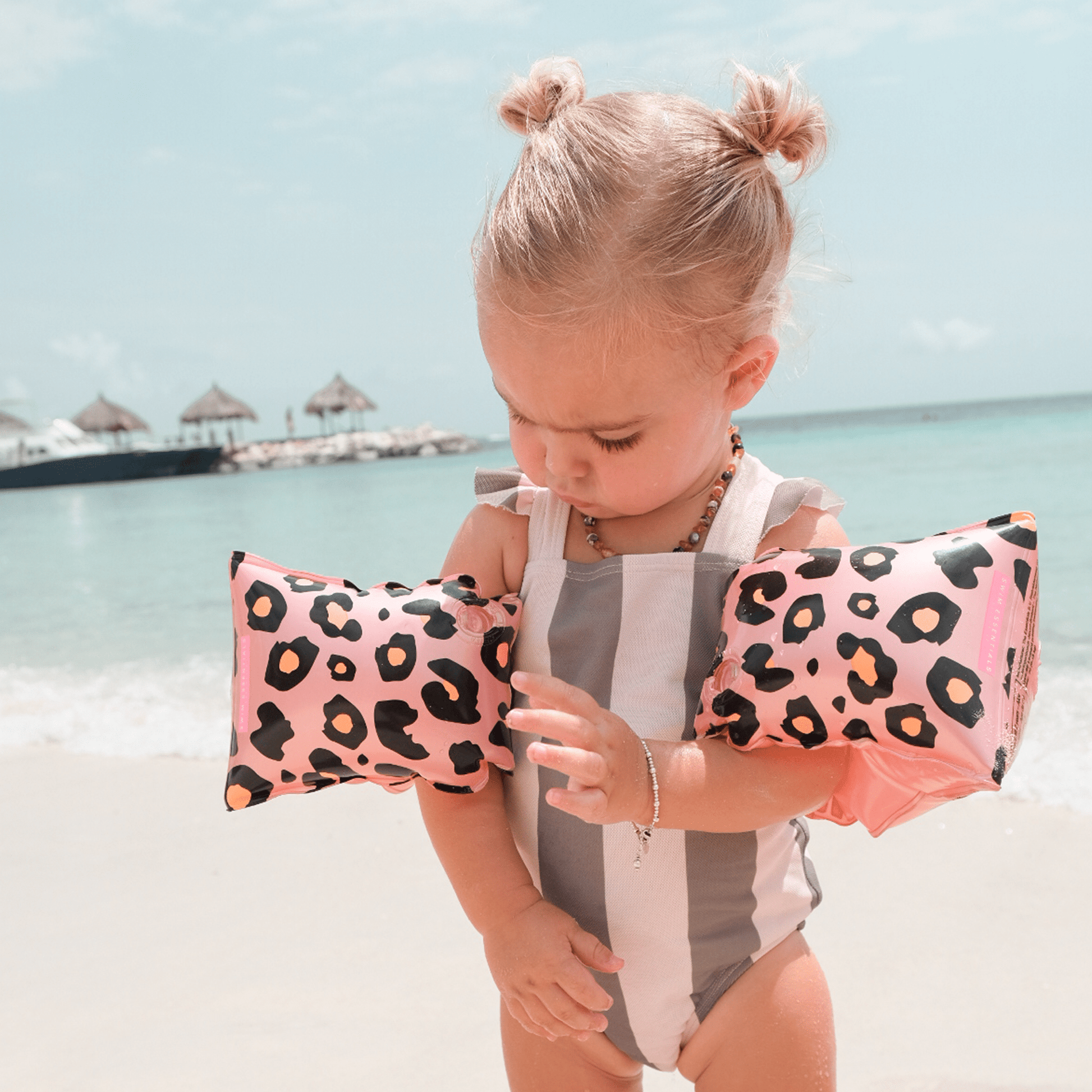 Safari Chic | Rosa/Oro Cinghie da bagno 0-2 anni