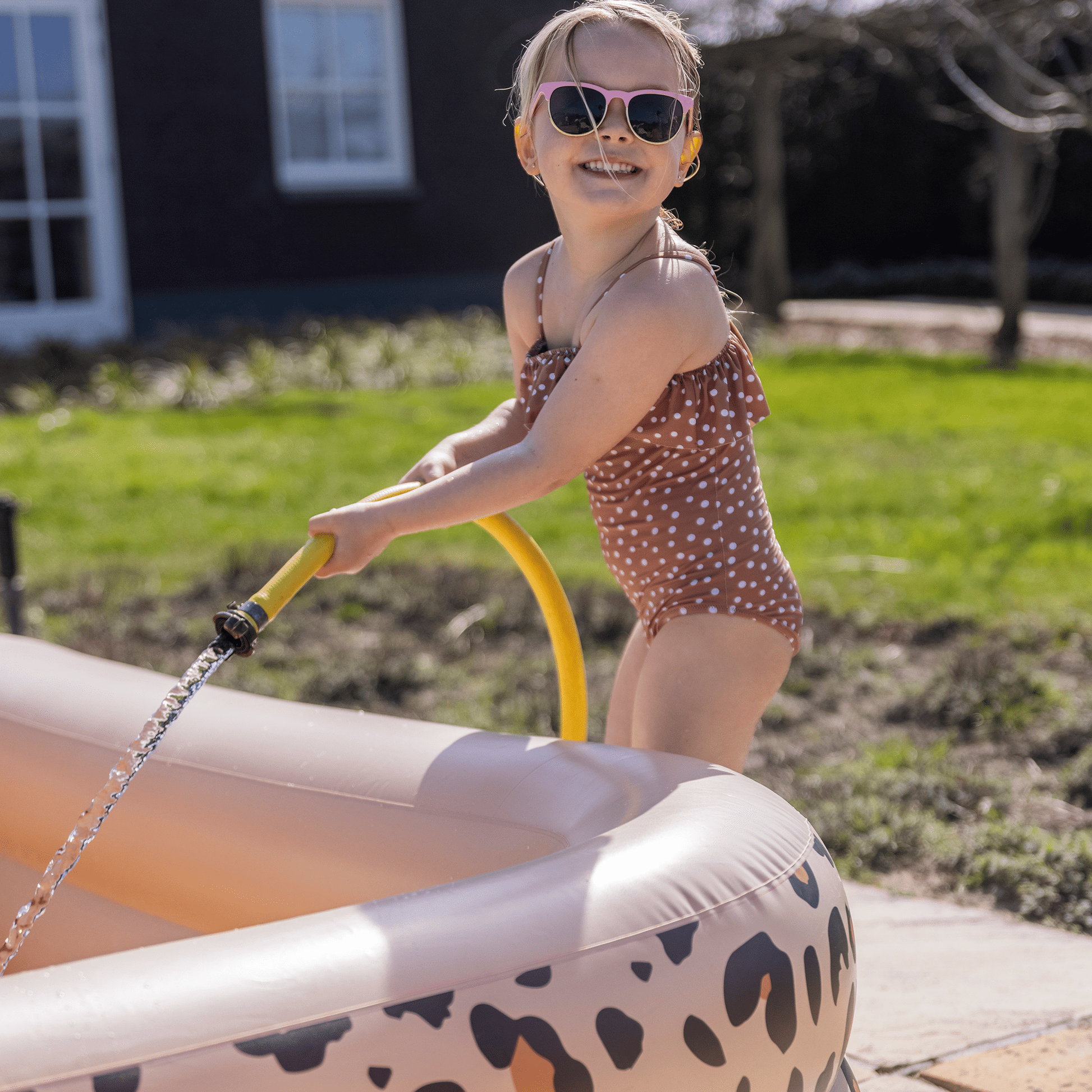 Safari Chic | Beige Inflatable Pool 211 x 132 x 46 cm