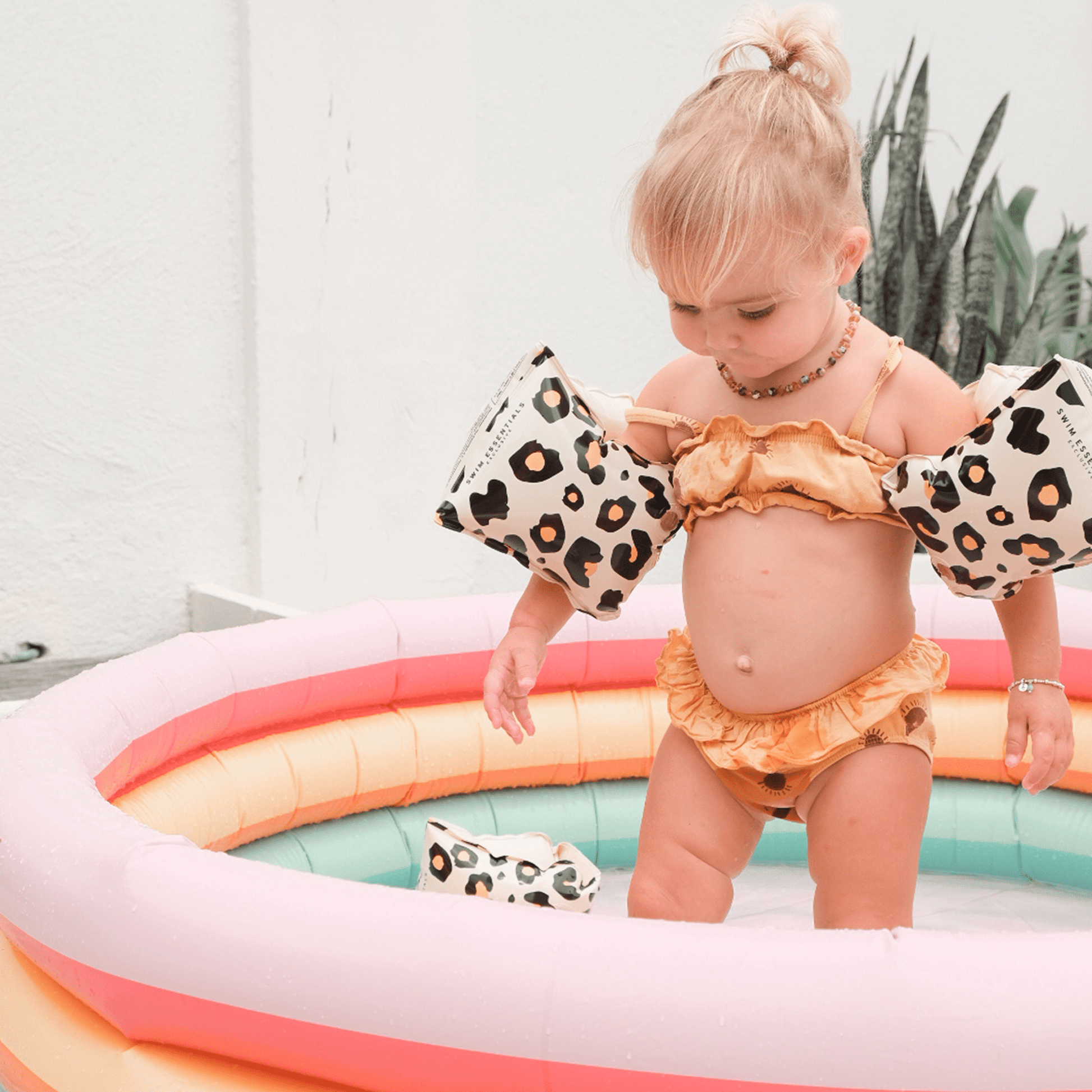Safari Chic | Tirantes de natación beige 0-2 años