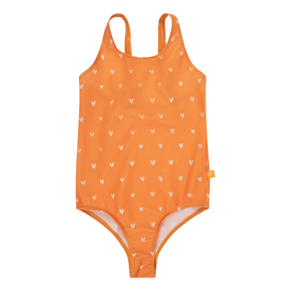 SE UV Badeanzug Girl Orange Herzen