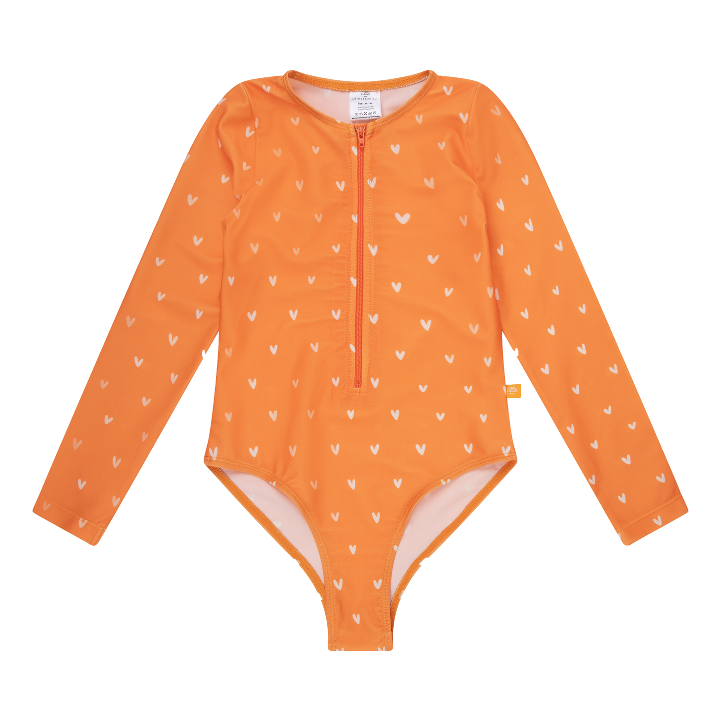 SE UV Swimsuit Girl Long Sleeve Orange Hearts
