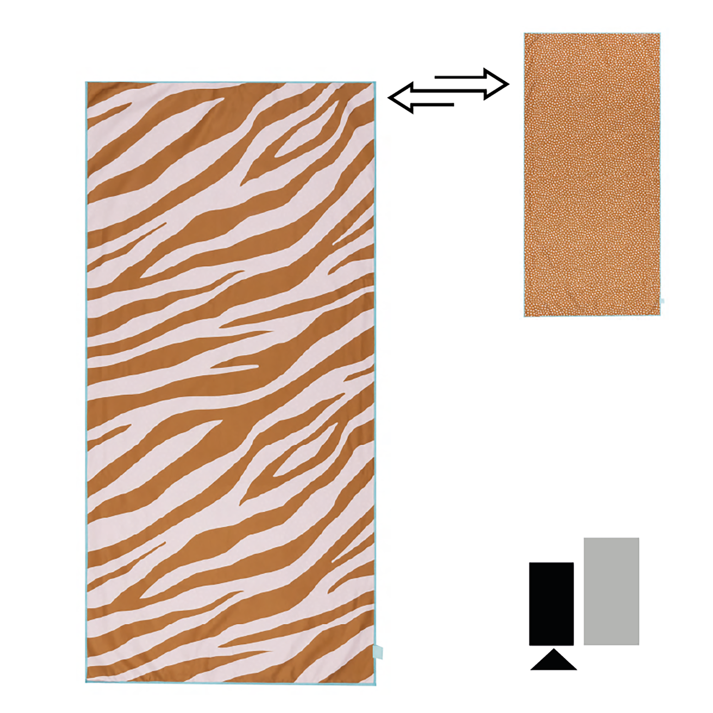 SE Mikrofaser-Handtuch Zebra Orange 135 x 65 cm
