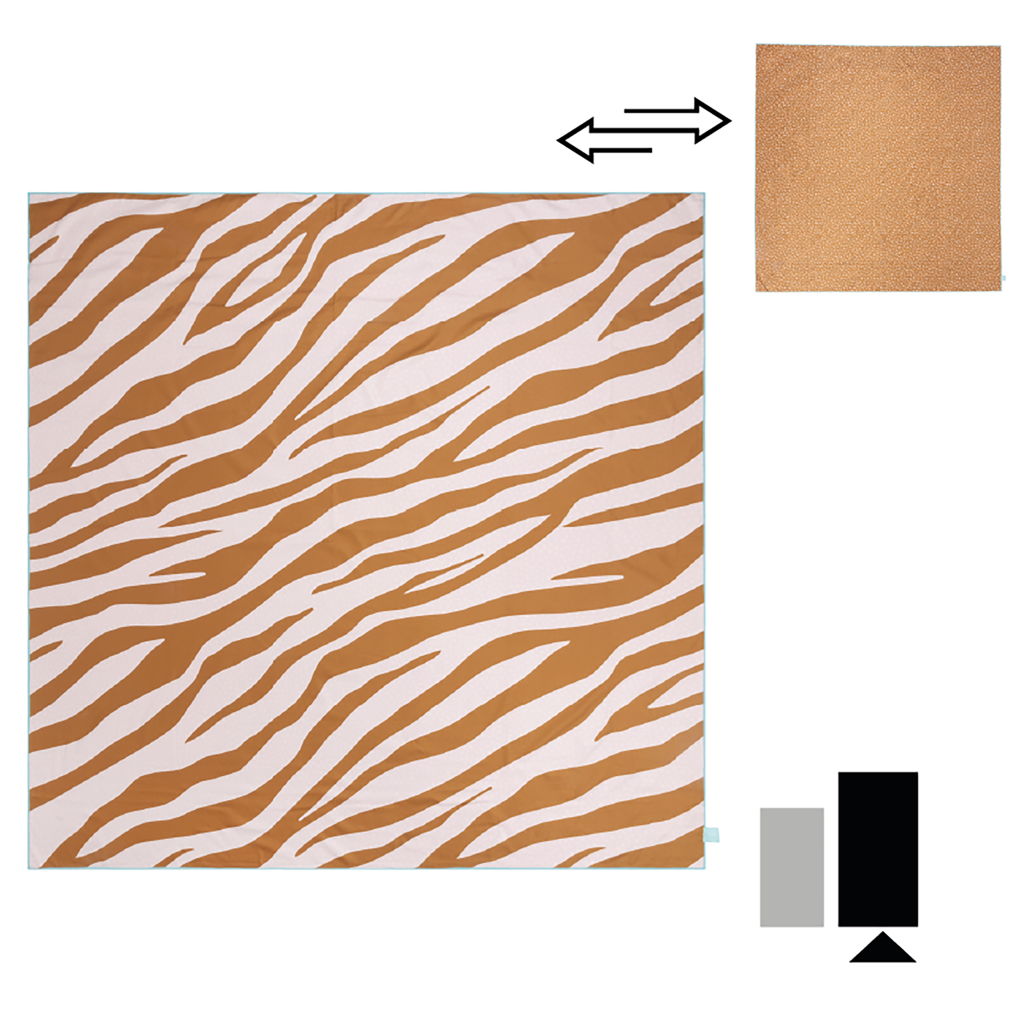 SE Microvezel Handdoek XXL Oranje Zebra 180 x 180 cm