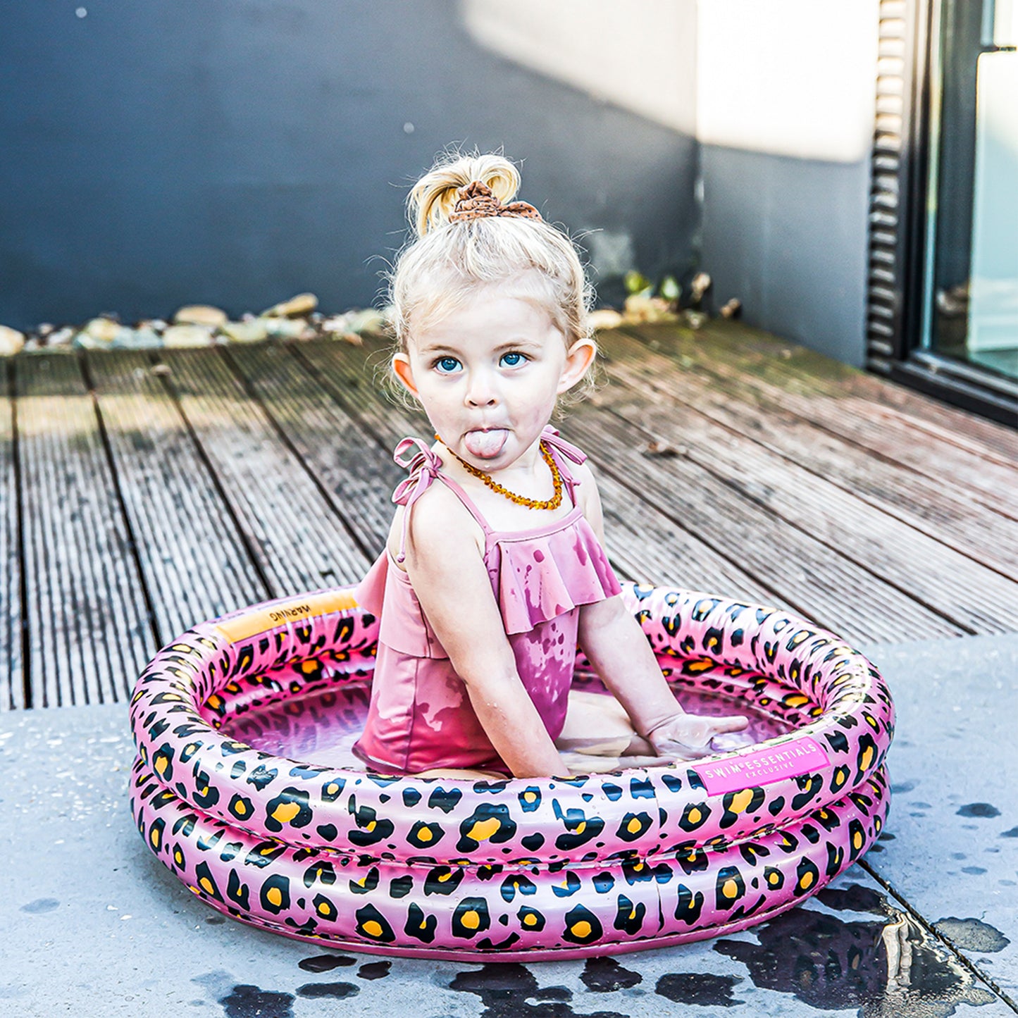 Zwembaden inkopen Baby zwembad panterprint roze