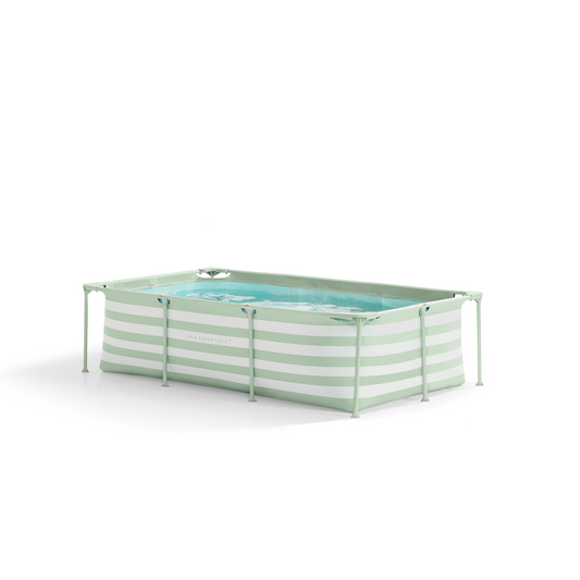 SE Frame Schwimmbad 260x160x65 cm Grün-weiß gestreift