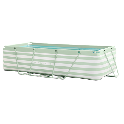 SE Rahmen Schwimmbad 400x200x100 cm Grün Weiß - mit Filterpumpe