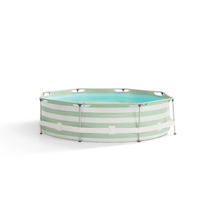 SE Frame pool round 305x76 cm Green White Striped