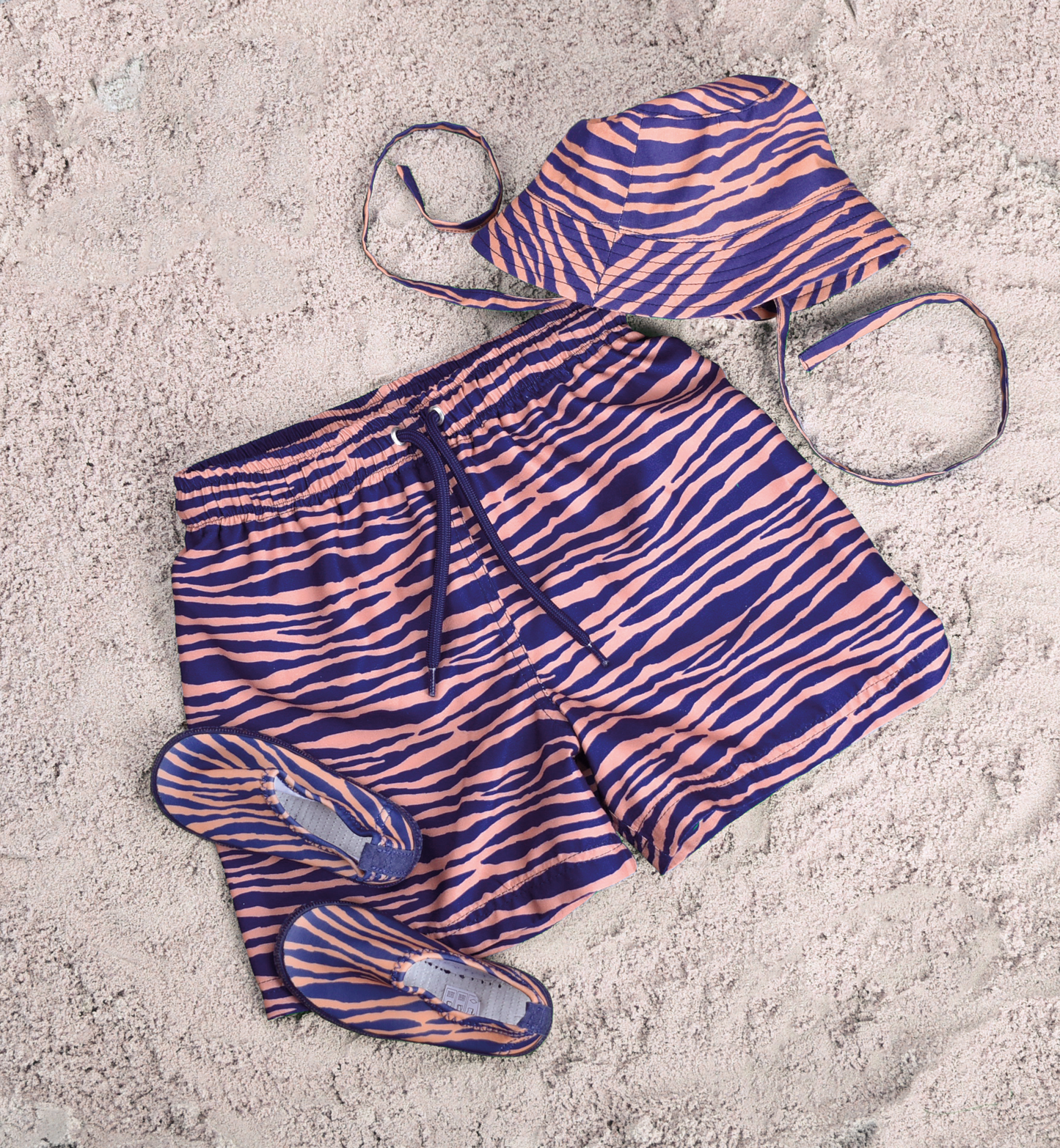 SE UV Swimming Short Boys Blue Orange Zebra
